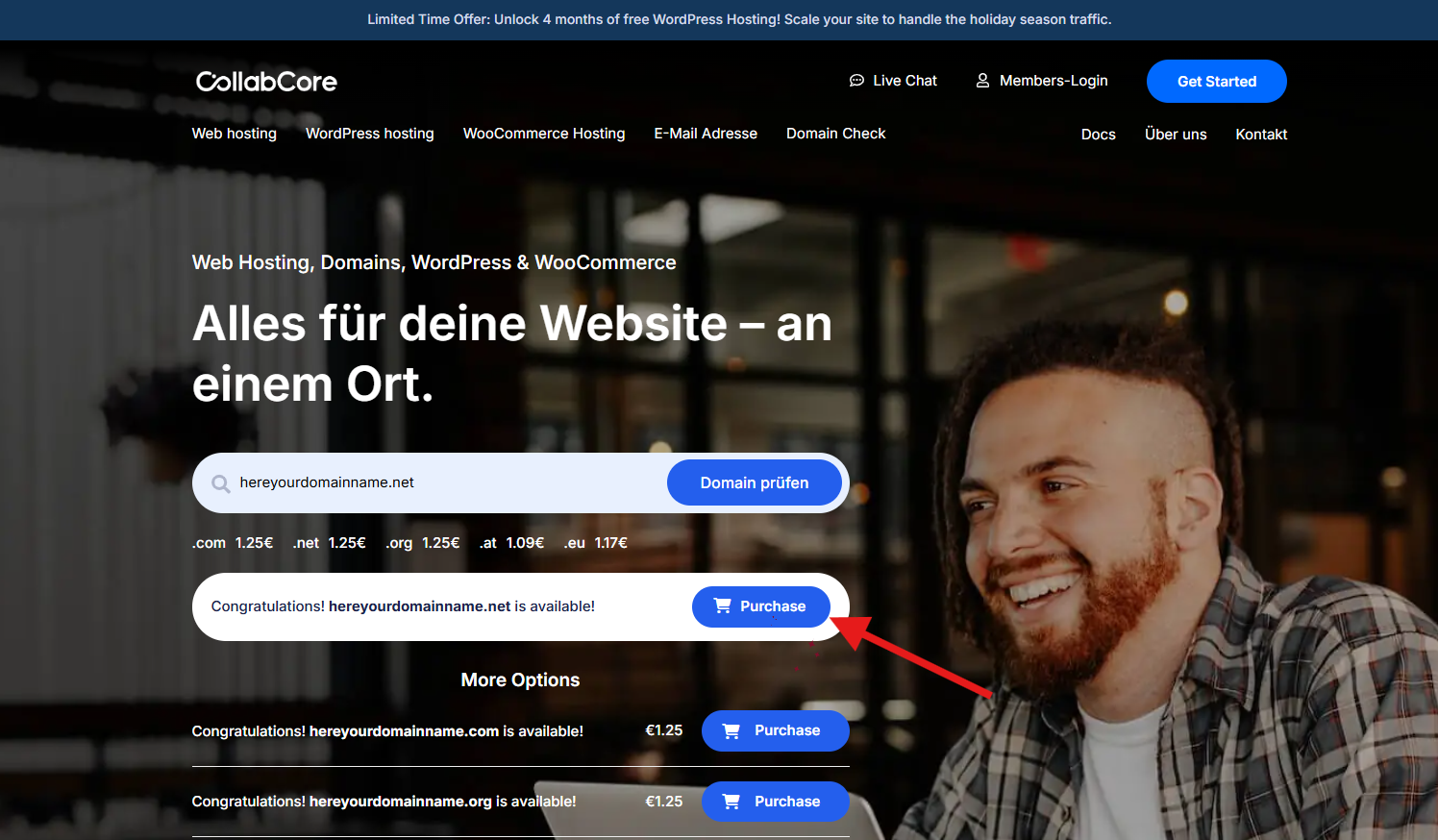 CollabCore Cloud Domain registrieren